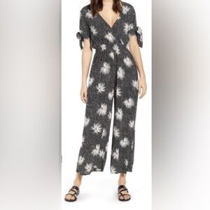 Billabong Black and White Wide Leg Jumpsuit